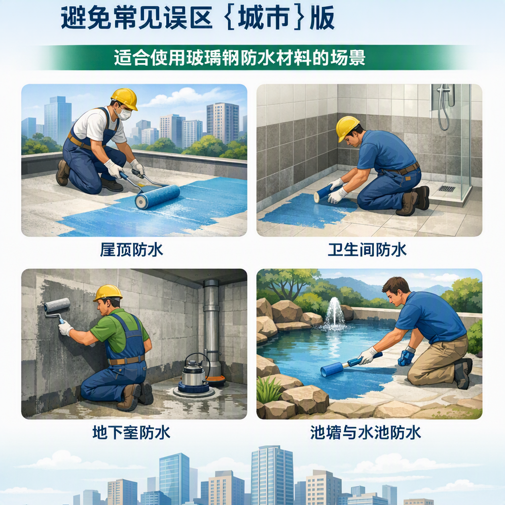 玻璃钢防水材料施工注意事项,避免常见误区 呼伦贝尔 版